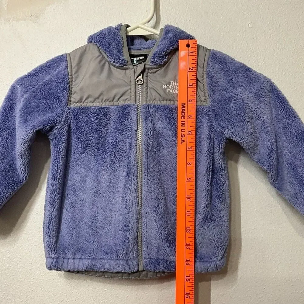 The North Face Infant Toddler Oso Fleece Hoodie Full Zip Purple Gray 18 - 24 M